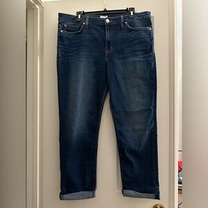 Hudson ‘Natalie’ mid rise straight ankle cuff jeans, size 34.